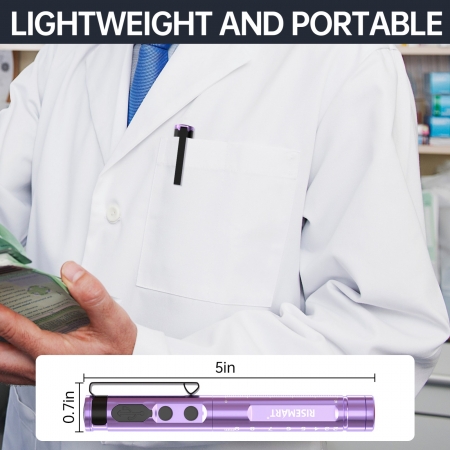 RM Pen Light for Nurse, Rechargeable LED Medical PenLight, Warm/Cool White & Stepless Dimming, Portable Medical PenLight for Nur
