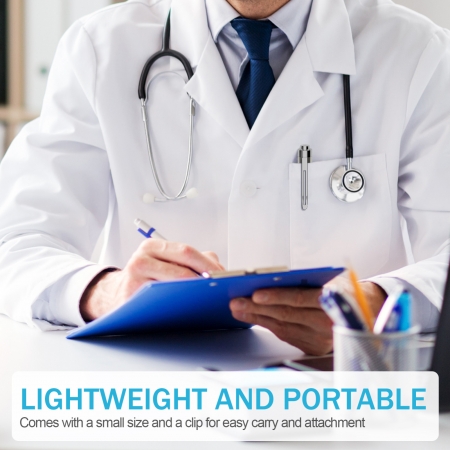 RISEMART Pen Light for Nurse, Rechargeable LED Medical Pen Light, Warm&White Light, Portable Medical PenLight silver